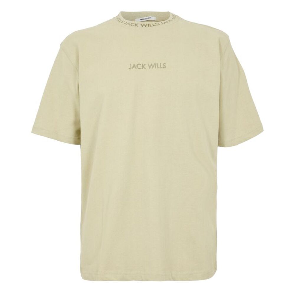 Jack Wills Mens Jacquard T-Shirt / Pistachio